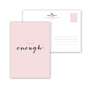 Postkarte - YOU ARE ENOUGH Postkarte Leo la Douce 