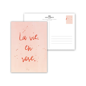 Postkarte - LA VIE EN ROSE Postkarte Leo la Douce 