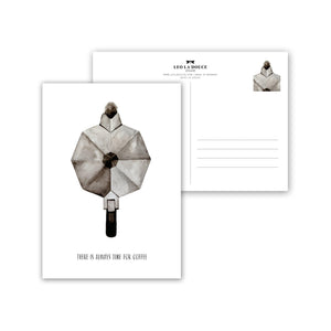 Postkarte - TIME FOR COFFEE Postkarte Leo la Douce 