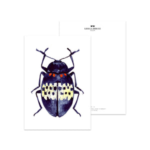 Postkarte - BLUE BEETLE Postkarte Leo la Douce 