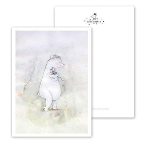Postkarte - BEST FRIENDS Postkarte Leo la Douce 