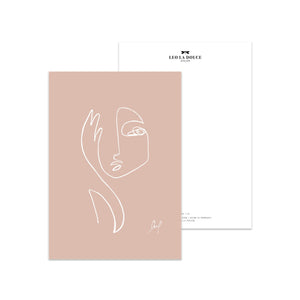 Postkarte - WHERE AM I - ROSE Postkarte Leo la Douce 