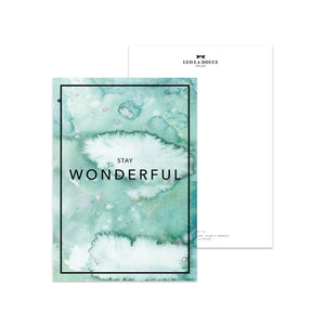 Postkarte - STAY WONDERFUL Postkarte Leo la Douce 