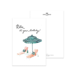 Postkarte - Relax, it's your birthday Postkarte Leo la Douce 