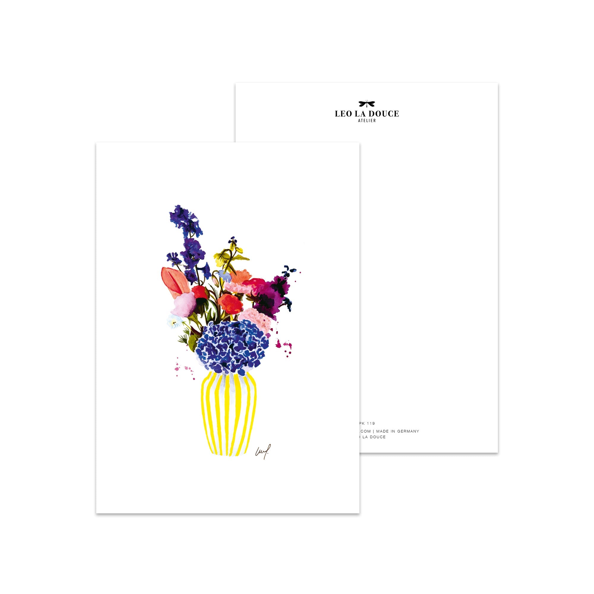 Postkarte · Spring Flowers Postkarte Leo la Douce 