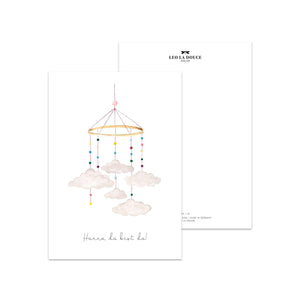 Postkarte - Hurra du bist da Postkarte Leo la Douce 