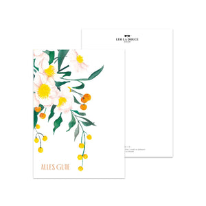 Postkarte - Orange Flowers Postkarte Leo la Douce 